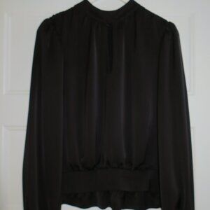 Ramy Brook Silk look black blouse